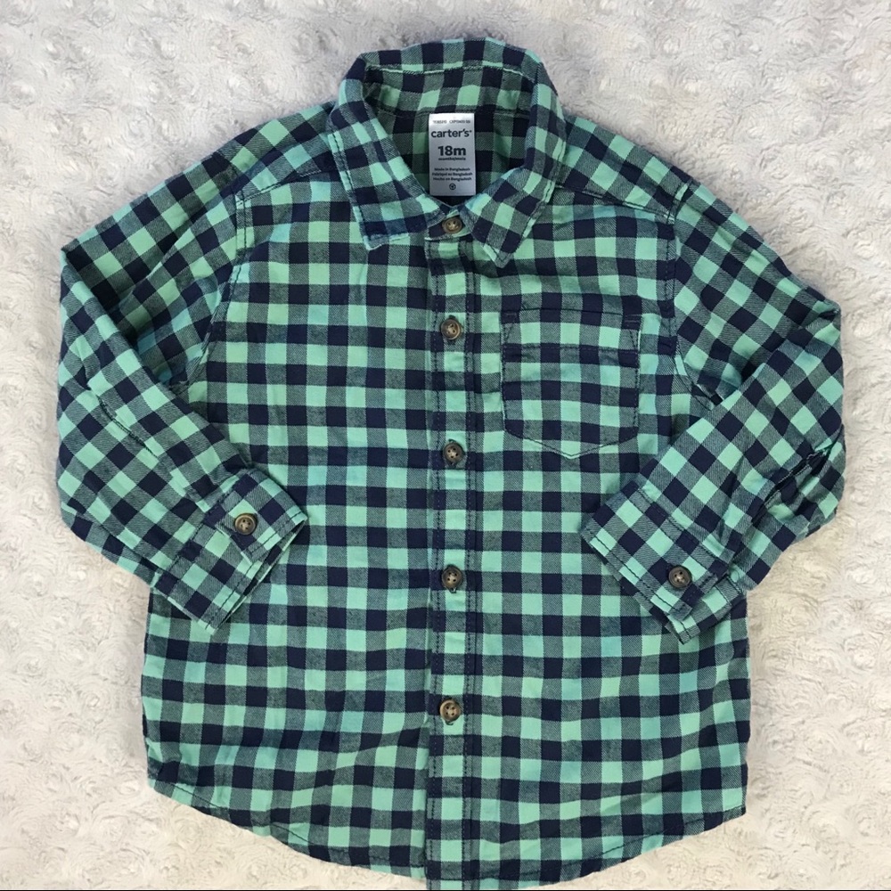 Carter’s Long Sleeve Button Down Shirt 18 Months